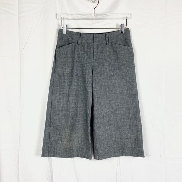Express Editor Wide Leg Cutoff Pants. - Picture 2 of 4